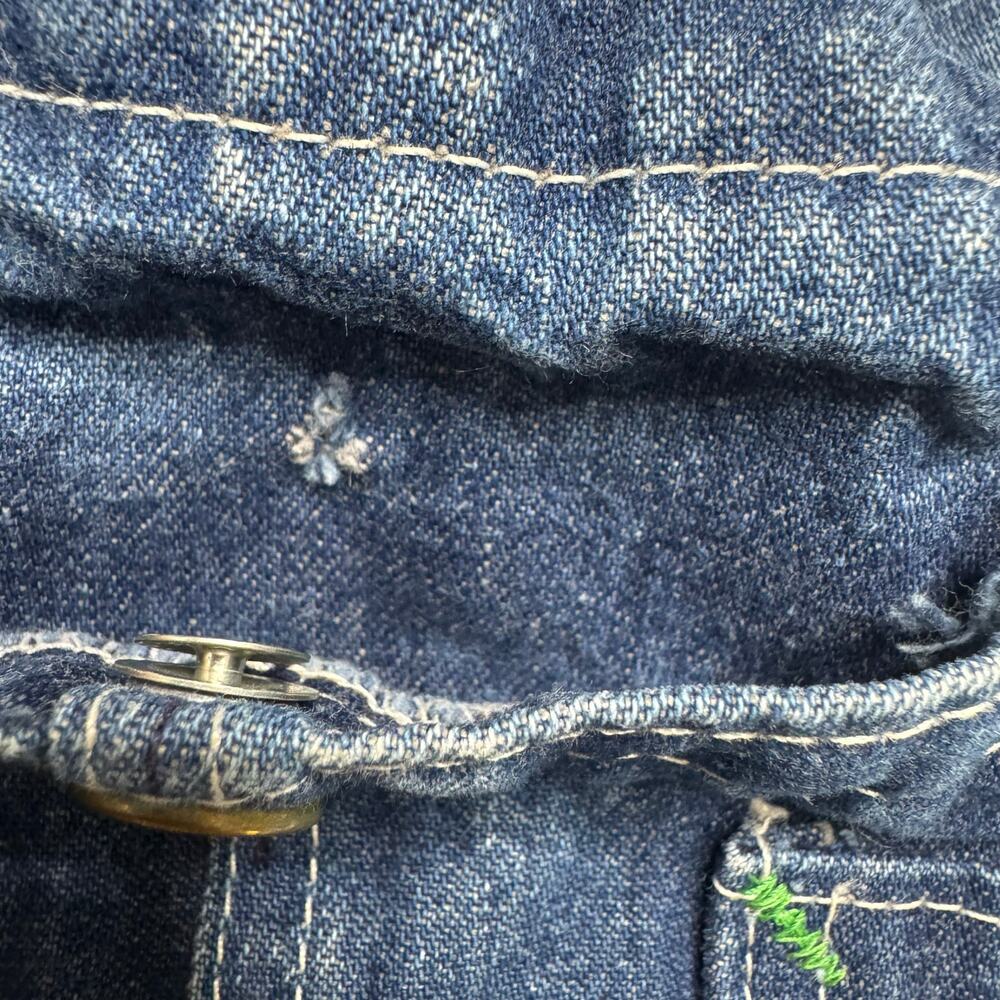 Vintage BIG SMITH Cutoff Denim Overalls Size 42 Mens Made in USA *READ* Cotton - Picture 9 of 9